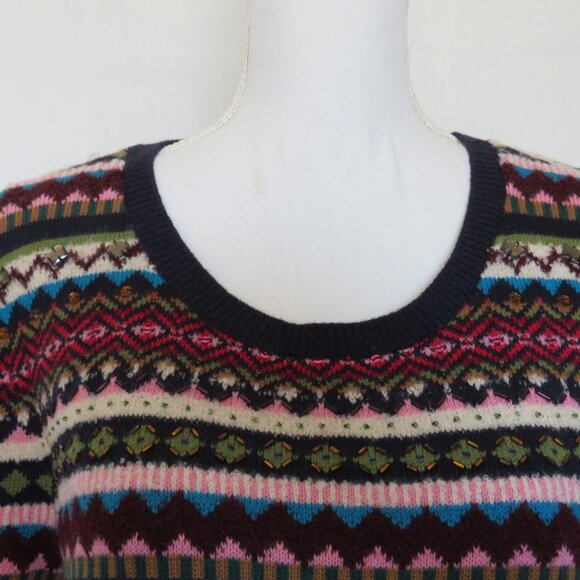 Talbots Striped Embellished Long Sleeves Women’s Sweater XL - Picture 4 of 11